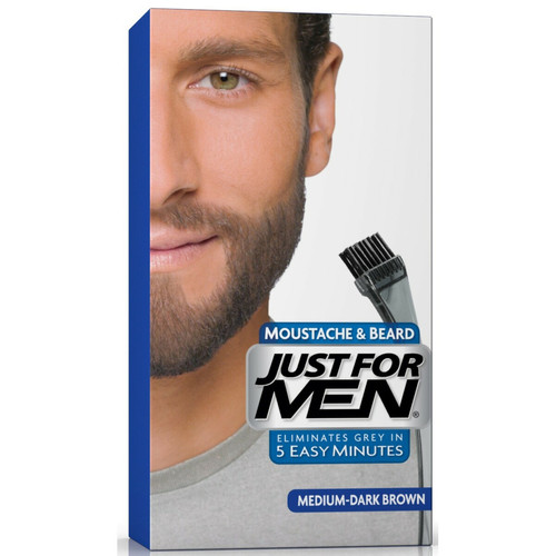 Just For Men - Coloration Barbe Châtain Moyen Foncé - Couleur Naturelle - Coloration cheveux barbe just for men
