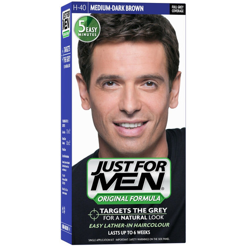 Just For Men - Coloration Cheveux Homme - Châtain Moyen Foncé - Teinture cheveux