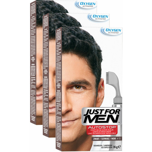 Just For Men - Pack 3 Autostop Noir - Coloration Cheveux Homme - Teinture cheveux